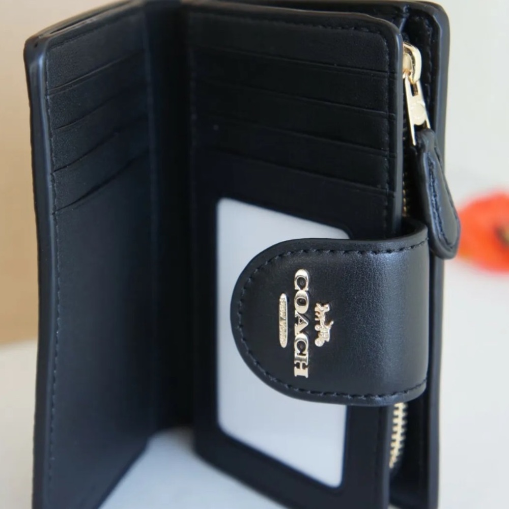 Coach Medium Corner Zip Wallet In Signature Canvas - Picture 8 of 11